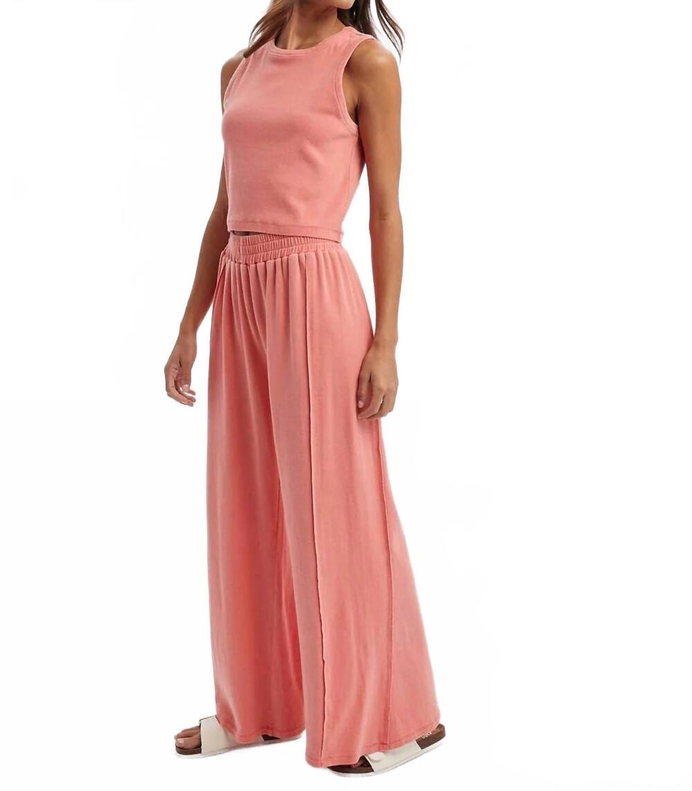 NEW WISHLIST sunny daze tank top and wide leg pants set in papaya - Picture 2 of 4